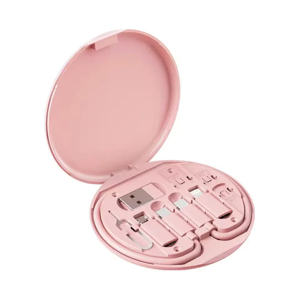 Mini 6-in-1 Cable & Adapter Set — USB-C, Lightning, Micro, 60W Fast Charge