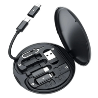 Mini 6-in-1 Cable & Adapter Set — USB-C, Lightning, Micro, 60W Fast Charge