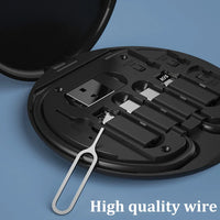 Mini 6-in-1 Cable & Adapter Set — USB-C, Lightning, Micro, 60W Fast Charge